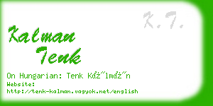 kalman tenk business card